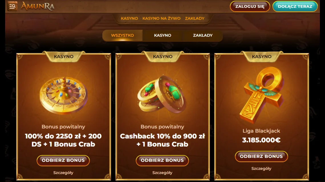 Amunra casino bonuses