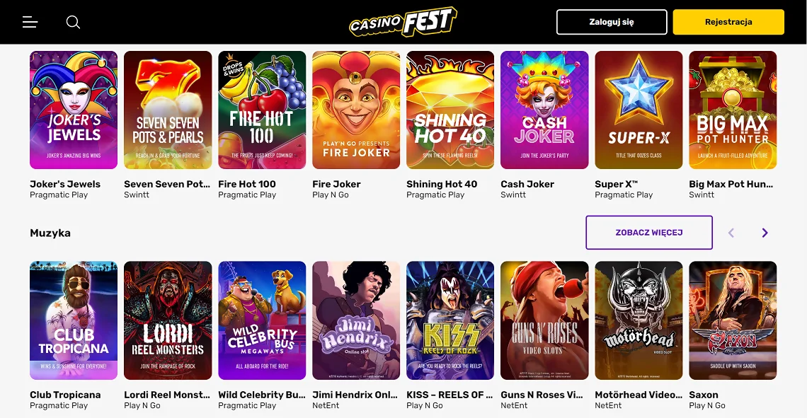 casinofest games