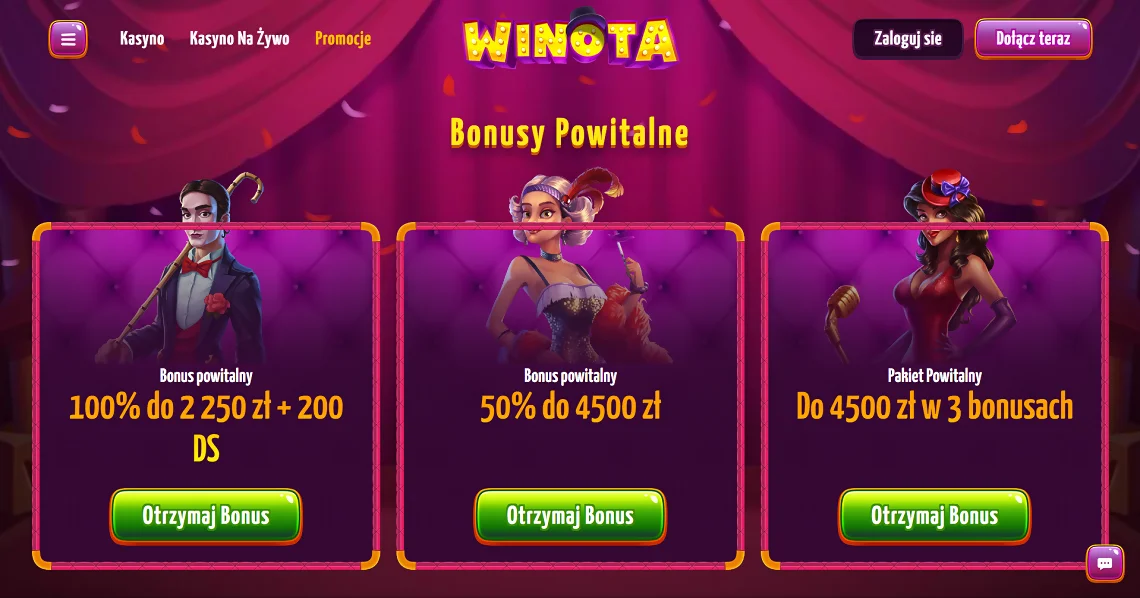 Winota Bonuses