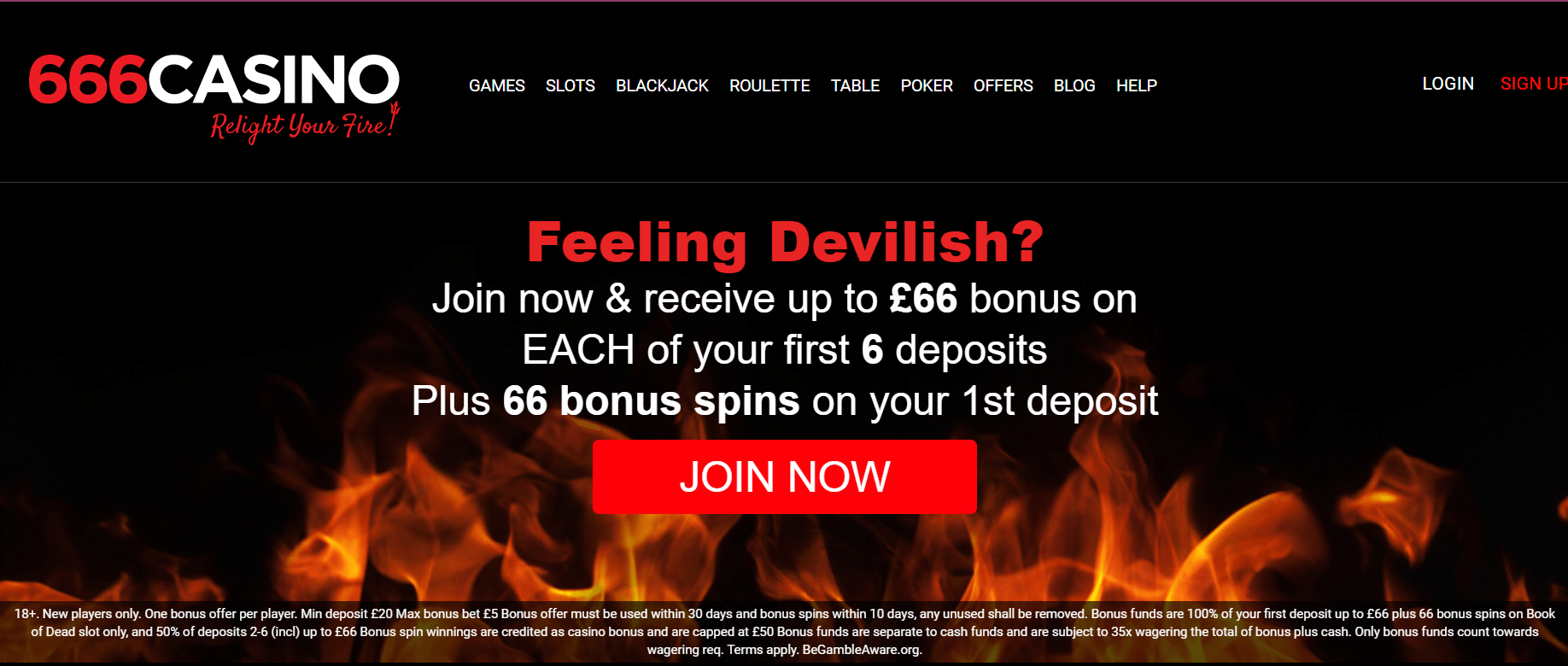 666 Casino Welcome Bonus