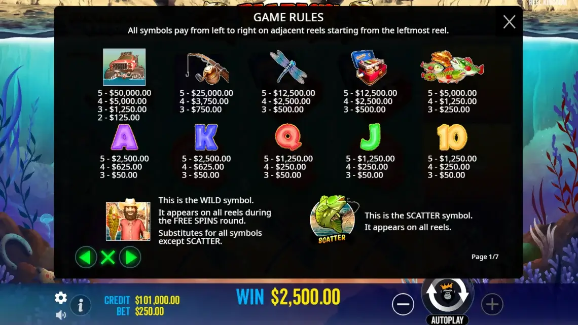 Big Bass Splash slot rules