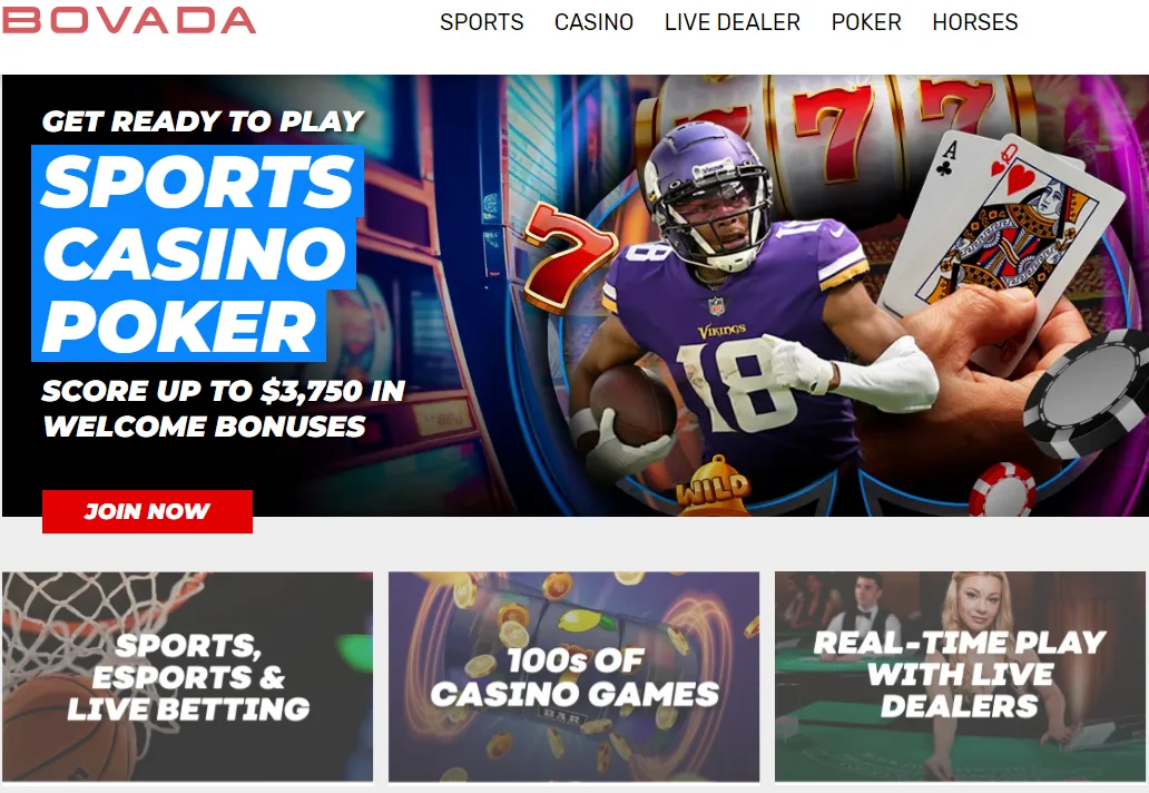 Bovada casino screen