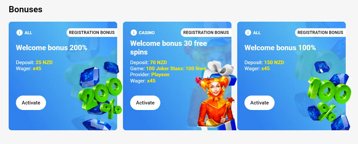 Slottica Welcome Bonus