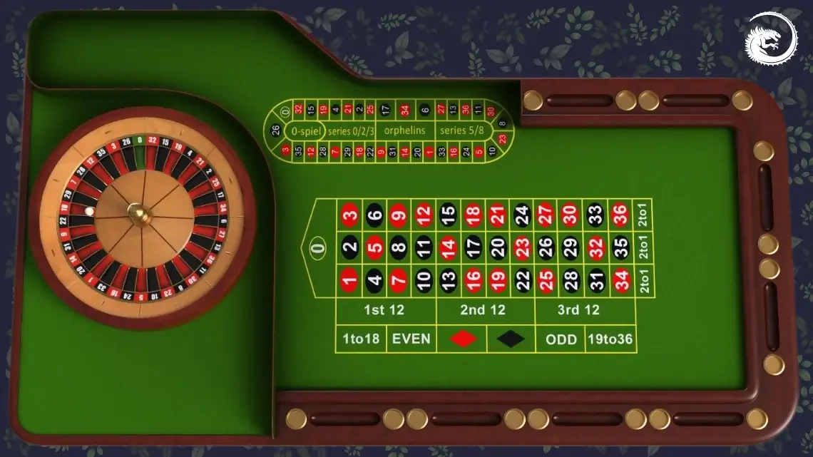 roulette table layout